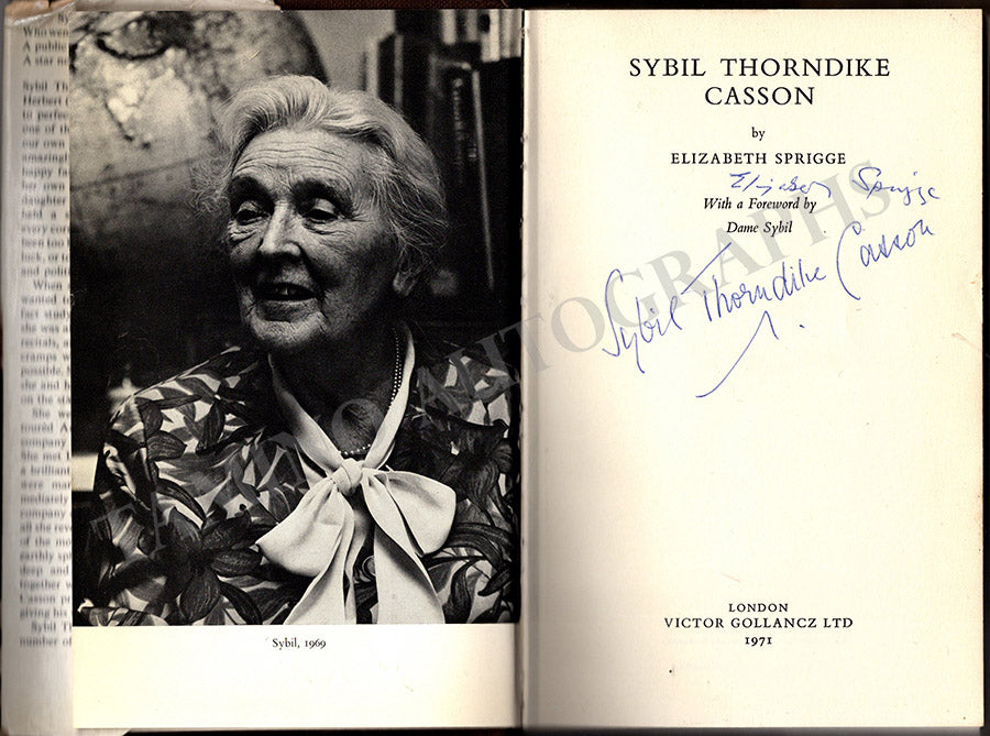 Thorndike, Sybil - Signed Book "Sybill Thorndike"