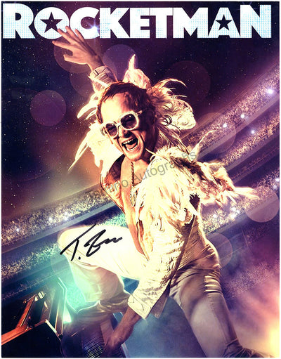 Egerton, Taron - Large Signed Photograph in "Rocketman"