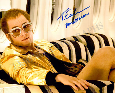 Egerton, Taron - Signed Photograph in "Rocektman"