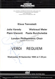 Tennstedt, Klaus - Varady, Julia - Meier, Waltraud - Signed Program London 1985