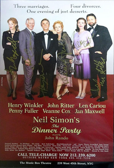 The Dinner Party Musical - Poster Signed by 6 main Actors