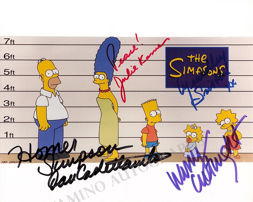 The Simpsons - Signed Photo by all four main voice actors