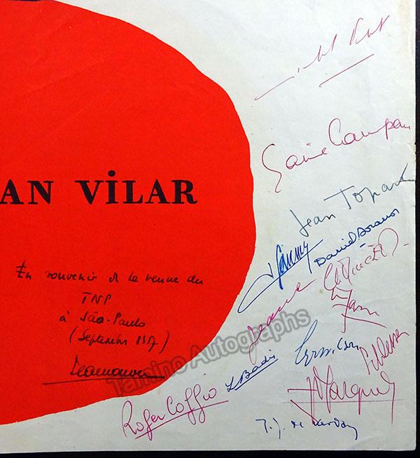 Vilar, Jean & Others - Poster Signed by Many Actors - Tamino