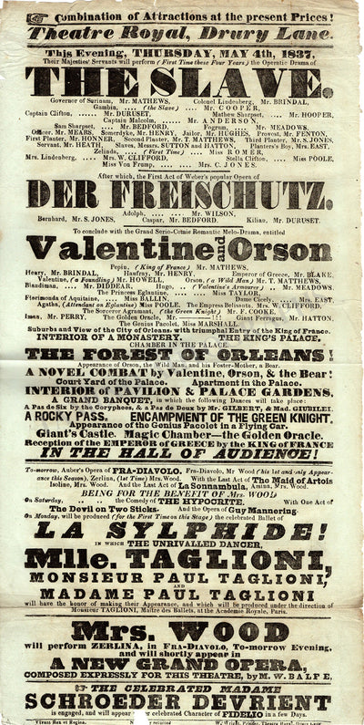 Opera, Theater & Ballet - Playbill Theatre Royal 1832