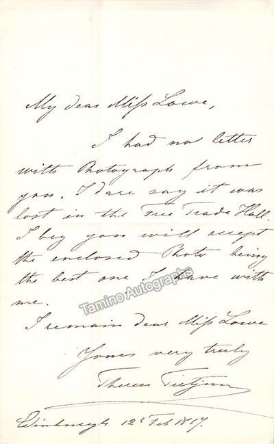 Autograph Letter Signed 1867