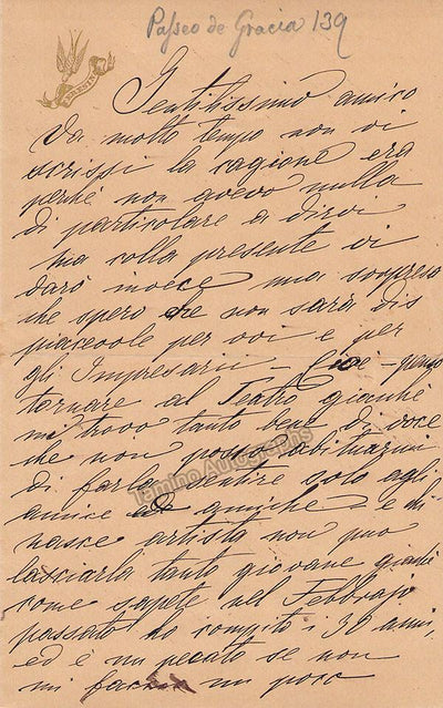 Singer, Theresia - Autograph Letter Singer