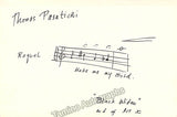 Pasatieri, Thomas - Signed Photograph & Music Quote