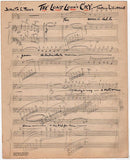 Lieurance, Thurlow - Roos, Juanita - Autograph Song Manuscript "The Lone Loon´s Cry" 1923
