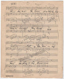 Lieurance, Thurlow - Roos, Juanita - Autograph Song Manuscript "The Lone Loon´s Cry" 1923
