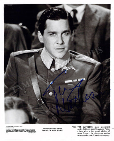 Matheson, Tim - Signed Photograph in "To be or not to be"