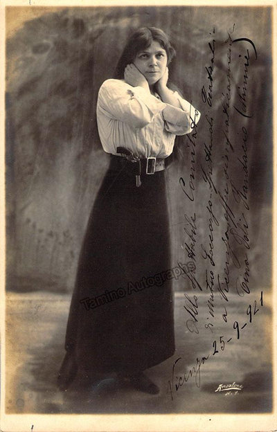 Poli Randaccio, Tina - Signed Photo in Fanciulla del West 1921