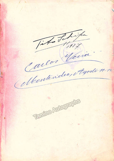 Schipa, Tito - Signed Book Page