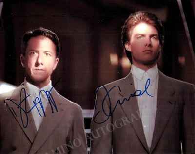 Hoffman, Dustin - Cruise, Tom - Double Signed Photo in "Rain Man"