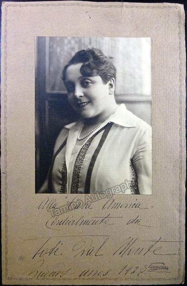 Dal Monte, Toti - Large Signed Photo 1927