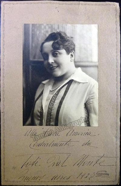 Dal Monte, Toti - Large Signed Photo 1927