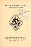 Trio Italiano - Signed Program Antwerp 1938