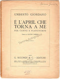 Giordano, Umberto - Guerrini, Adriana - Autograph Music Quote 1943