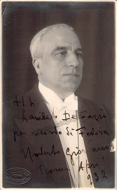 Giordano, Umberto - Signed Photograph 1932