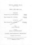 Cliburn, Van - Signed Program London 1958