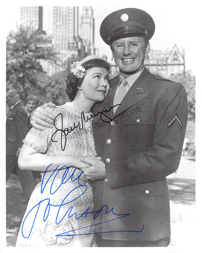 Wyman, Jane - Johnson, Van - Signed Photograph in "Miracle in the Rain"