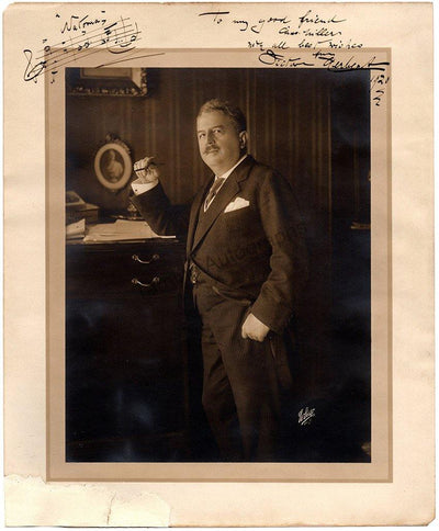 Herbert, Victor - Large Signed Photo with Autograph Music Quote 1920