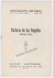 De los Angeles, Victoria - Signed Program Havana 1949
