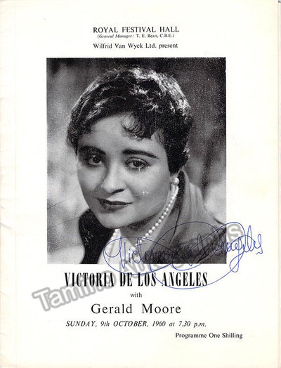 De Los Angeles, Victoria - Signed Recital Program London 1960