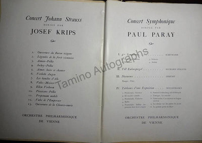 Krips, Josef - Paray, Paul - Program Vienna Philharmonic on tour 1947