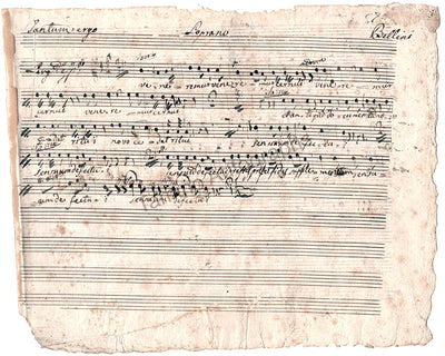 Bellini, Vincenzo - Autograph Music Quotes Signed