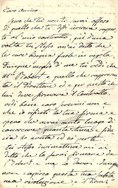 Santini, Vincenzo Felice - Autograph Letter Signed 1832