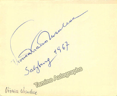 Opera Singers 1950s to 1960s - Autographed Lot of 20 Items