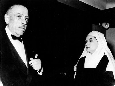 Zeani, Virginia - Signed Photograph with Francois Poulenc in Dialogues des Carmelites, World Premiere 1957