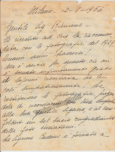Palombini, Vittoria - Autograph Letter Signed