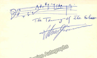 Giannini, Vittorio - Autograph Music Quote Signed