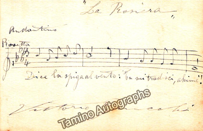Gnecchi, Vittorio - Signed Autograph Music Quote