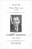 Horowitz, Vladimir - Concert Program 1948
