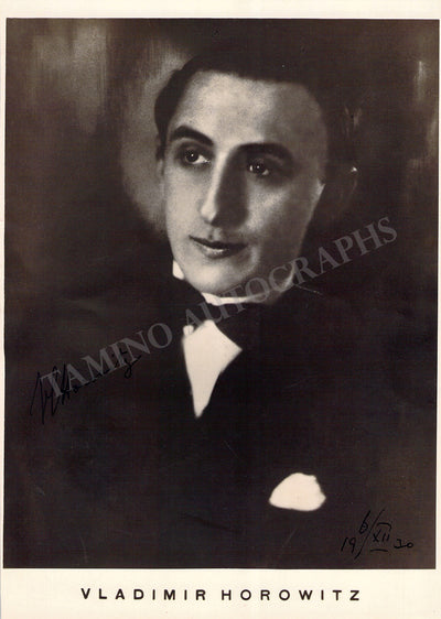 Horowitz, Vladimir - Signed Photograph 1930