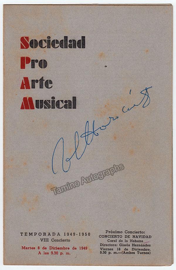 Horowitz, Vladimir - Signed Program Havana 1949 - Tamino