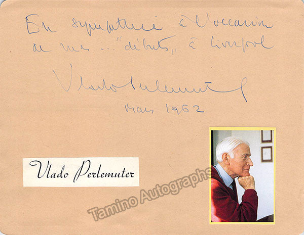 Perlemuter, Vlado - Signed Album Page 1962