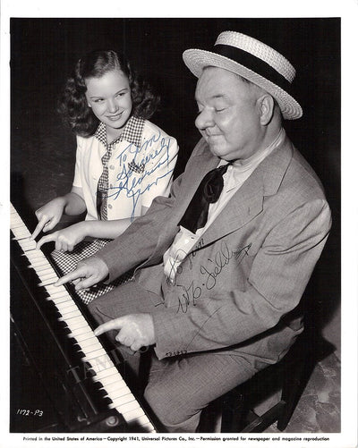 Jean, Gloria - Fields, W.C. - Double Signed Photo in "Never Give a Sucker an Even Break"