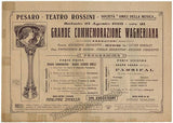 Wagner, Richard - Set of 2 Centennial Concert Programs Pesaro 1913