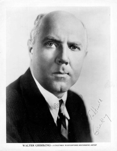 Gieseking, Walter - Signed Photograph