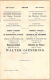 Gieseking, Walter - Signed Program Antwerp 1938