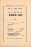 Walter, Bruno - Program Lot 1929-1934