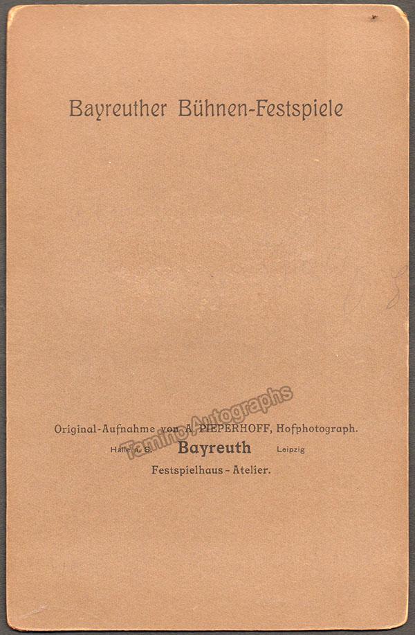 Kirchhoff, Walther - Signed Cabinet Photo in Meistersinger 1917 - Tamino