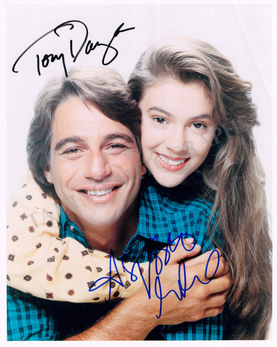 Milano, Alyssa - Danza, Tony - Double Signed Photograph in "Who's the Boss?"