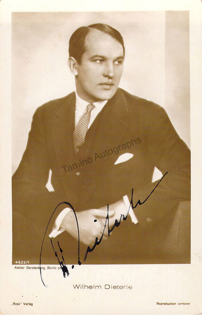 Dieterle, Wilhelm - Signed Photograph