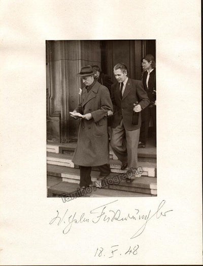 Furtwangler, Wilhelm - Large Photograph Signed 1948