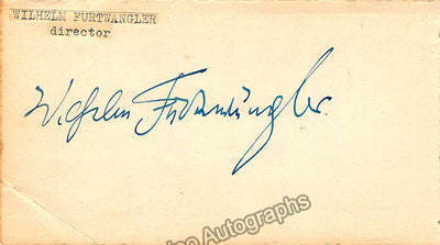 Furtwangler, Wilhelm - Arrau, Claudio - Double Signed Album Page
