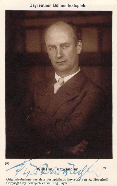 Furtwangler, Wilhelm - Signed Photo at Bayreuth Festival